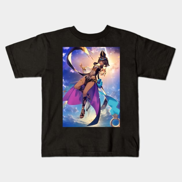 Goddess sunset Kids T-Shirt by Hyanna